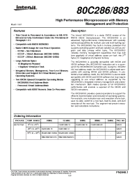 Datasheet IG80C286-12 manufacturer Intersil
